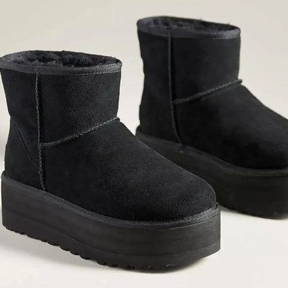 UGG Black Platform Boots